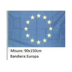 Bandiera Europa in poliestere. misura 90*150. ottimo tessuto in poliestere. asola 35mm. senza asta.adatta per . hotel.albergo.pensioni.spiaggia.